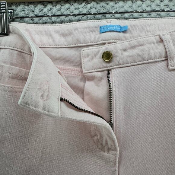 J McLaughlin Pants Womens 6 Pink Stretchy Straight Leg Mid Rise Preppy Casual - Picture 5 of 16